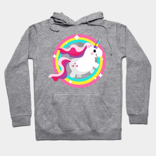 Funny Unicorn Girls Women Kids Hoodie by macshoptee